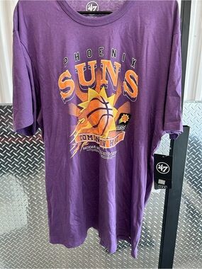 47 Phoenix Suns Purple and Orange Graphic Tee